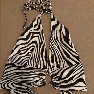 Zebra halter top